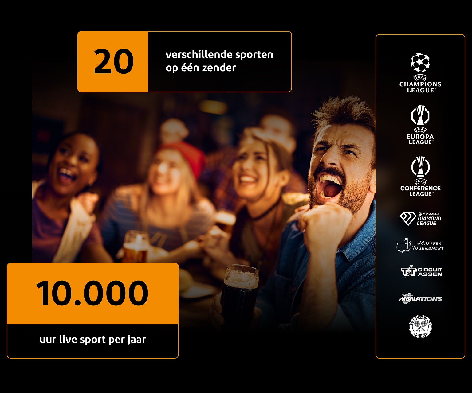 Statistieken Ziggo Sport: 20 verschillende sporten op één zender. 10.000 uur live sport per jaar